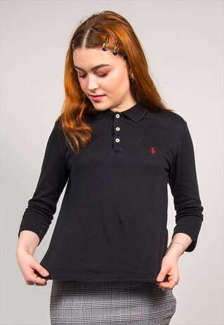 RALPH LAUREN QUARTER SLEEVE POLO SHIRT T-SHIRT