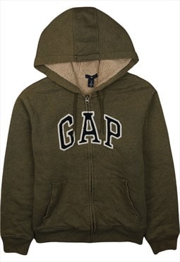 Gap 90's Spellout Full Zip Up Hoodie Small Green