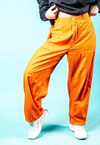 VINTAGE COMBAT TROUSERS IN NEON ORANGE