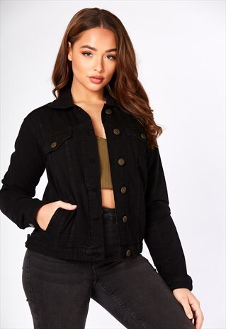 WESTERN DENIM JACKET IN BLACK