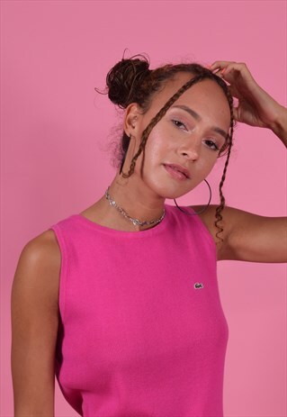 LACOSTE PINK Y2K KNITTED TOP