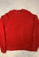 VINTAGE GAP KNITTED JUMPER PLAIN GRANDAD SWEATER