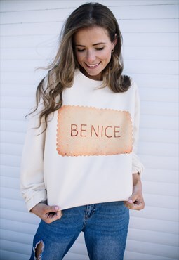 Be Nice Women's Biscuit Graphic Sweatshirt