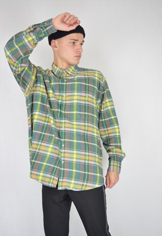 VINTAGE MULTICOLOUR CHECKERED FLANNEL SHIRT