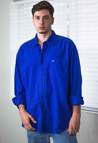 VINTAGE TOMMY HILFIGER SHIRT FLANNEL LOGO 90S XL 14.8