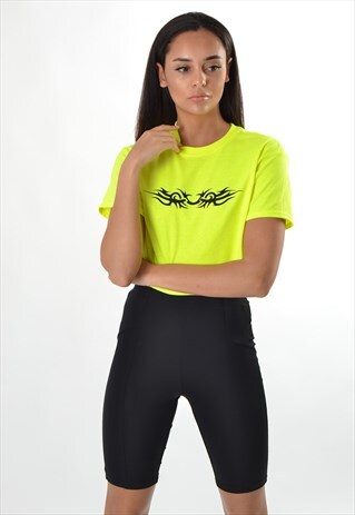 TATTOO PRINT CROPPED T-SHIRT