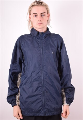 NIKE MENS VINTAGE JACKET XL NAVY BLUE 90S