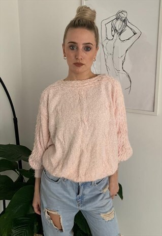 VINTAGE BABY PINK JUMPER