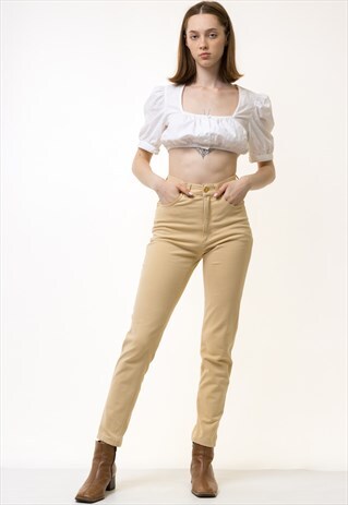 ESCADA BY MARGARETHA LEY JEANS AUTHENTIC BEIGE PANTS 5528