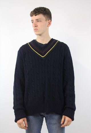 VINTAGE POLO RALPH LAUREN NAVY JUMPER