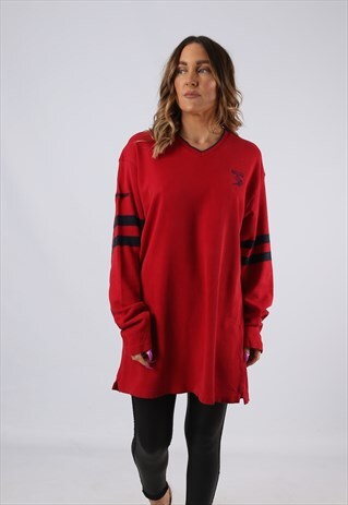 VINTAGE RALPH LAUREN CHAPS TOP JUMPER RED 18 - 20 XXL (JA3A)