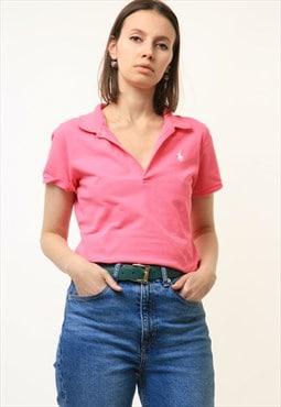 Woman Ralph Lauren Pink Short Sleeve Polo Tshirt 4807