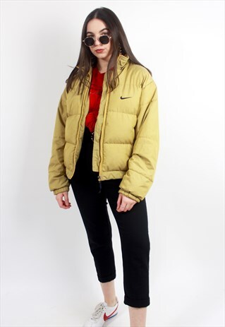 90'S RETRO RARE GOLD PUFFER JACKET