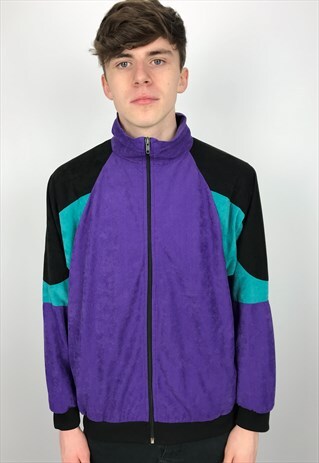 90S VINTAGE VELOUR TRACK JACKET