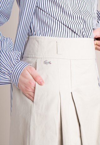 PLEATED CASHMERE BLEND SKIRT