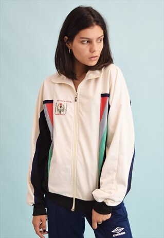 90'S RETRO NEUTRAL SPORTS TRACKSUIT JACKET
