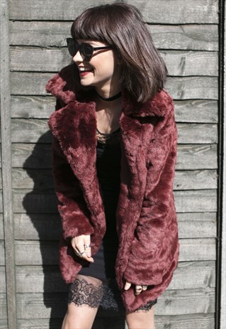 FAUX FUR COCOON COAT