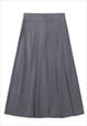 PLEATED MAXI SKIRT UTILITY GRUNGE SKIRT IN GREY