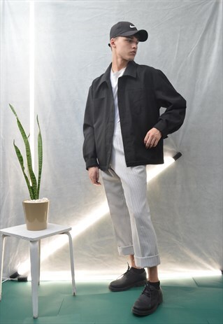 RETRO BLACK SHIRT/BLAZER