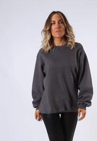 SWEATSHIRT JUMPER OVERSIZED PLAIN UK 14 (3ES)