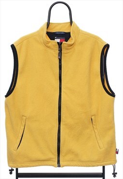 Vintage Tommy Hilfiger Yellow Fleeced Gilet Womens