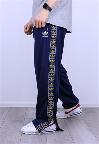VINTAGE ADIDAS ORIGINALS LAMPAS MENS SPORTS JOGGERS PANTS