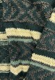 VINTAGE ABSTRACT KNITTED CARDIGAN PATTERNED CHUNKY SHRUG