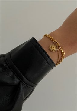 Authentic Louis Vuitton Pastilles Pendant Reworked Bracelet