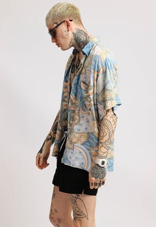 VINTAGE ABSTRACT PRINT SHIRT