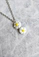 DOUBLE DAISY RESIN NECKLACE