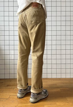 Vintage LEVIS Corduroy Pants 90s Beige