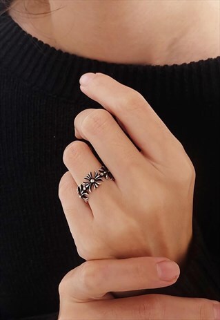 CROSS STERLING SILVER RING