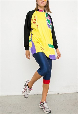 VINTAGE TSHIRT 90S MULTICOLOR UNISEX LONG SLEEVE