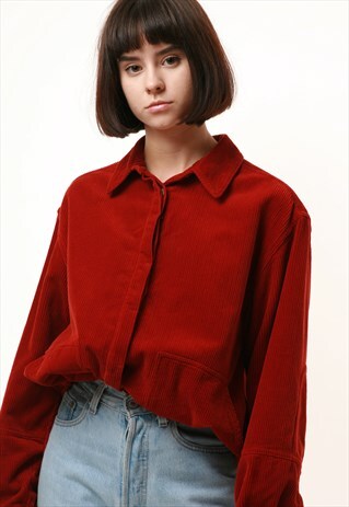 80S VINTAGE OVERSIZED HEAVYWEIGHT CORDUROY SHIRT 1127