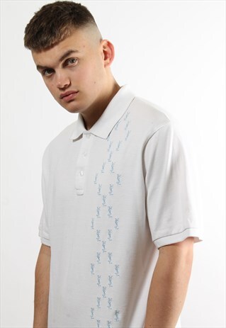 VINTAGE YVES SAINT LAURENT WHITE POLO SHIRT