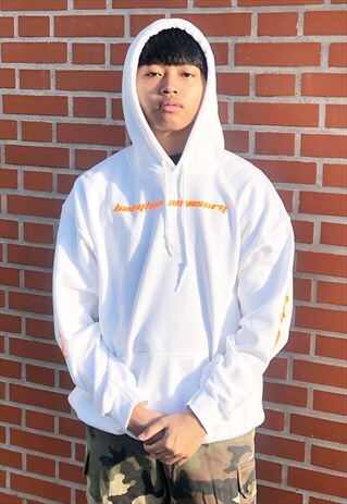 BAAD HOODIE (WHITE) BABYLON ADVISORY WATCH THE FALL (ORANGE)