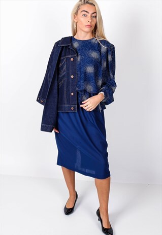 VINTAGE PATTERNED PEPLUM DRESS ACD10