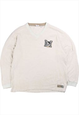 Vintage 90's Disney Sweatshirt Mickey Mouse V Neck Beige