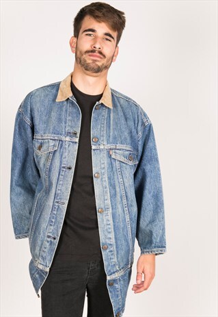 VINTAGE 80S LONG LEVIS JACKET / R001