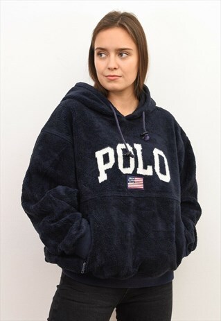 POLO SPORT RALPH LAUREN WOMEN'S L FLEECE HOODIE JUMPER