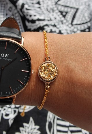 GOLD DRUZY BRACELET