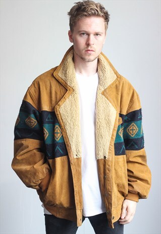 VINTAGE AZTEC FESTIVAL SHERPA JACKET