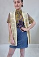 VINTAGE 70'S CREAM CROCHET WAISTCOAT VEST TOP