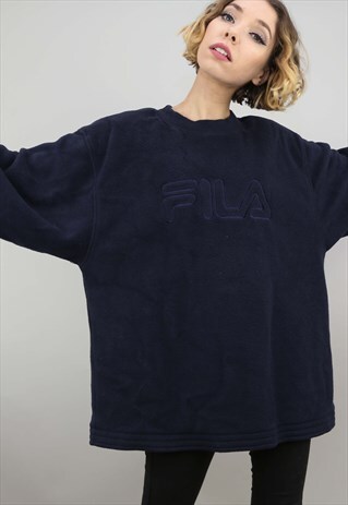 VINTAGE 90S OVERSIZED FILA FLEECE SWEATSHIRT