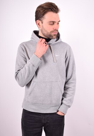 NIKE MENS VINTAGE HOODIE JUMPER MEDIUM GREY 90'S