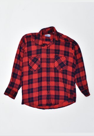 VINTAGE 90'S FLANNEL SHIRT CHECK RED