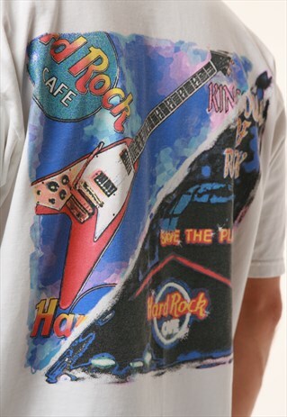 90S VINTAGE HARD ROCK CAFE ORLANDO COTTON T-SHIRT 15966