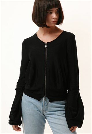 VINTAGE YSL YVES SAINT LAURENT ZIP JUMPER 1101