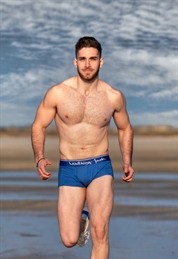Men's Underwear - Blue Trunks / Short Boxer Briefs
