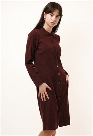 80S VINTAGE(NEW WITH TAGS) BUTTONS UP GRUNGE DRESS 900